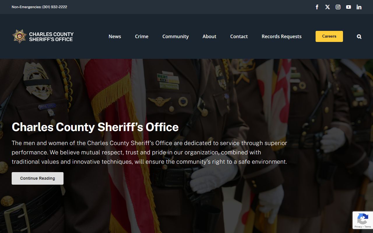 Waldorf Charles County Sheriff criminal history records