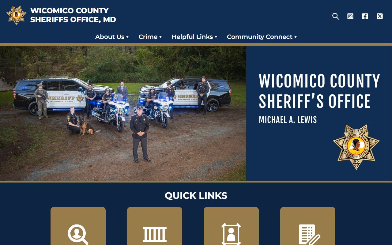 Wicomico County criminal history Sheriff's Office Salisbury